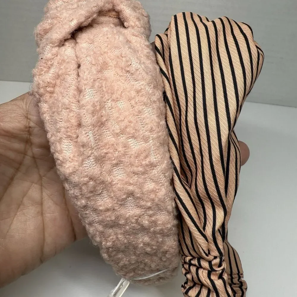 Stella & Ruby Textured Knotted Headband And France Luxe Headband Bundle Of 2 New